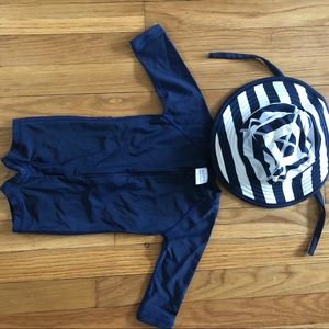 Hanna Andersson Rashguard and Hat